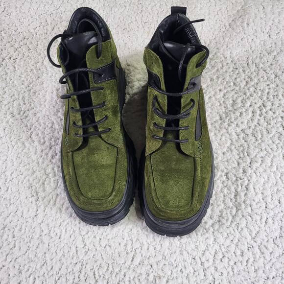 NEW Staud Rocky Boots Olive Suede women's bootie size 36.5 US 6.5 - Picture 1 of 6